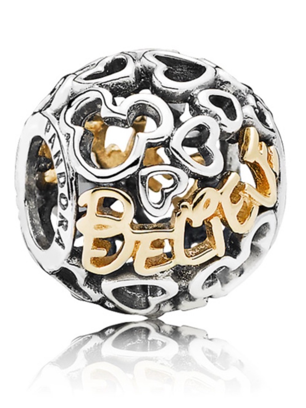 Pandora Retired Limited Edition Disney Believe Silver and Gold